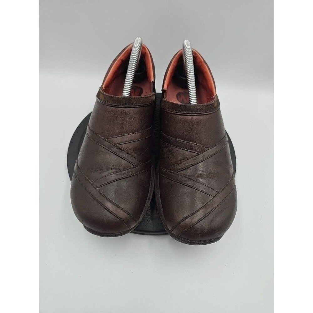 Merrell womens encore eclipse bug brown leather slip-on shoes 9.5 m